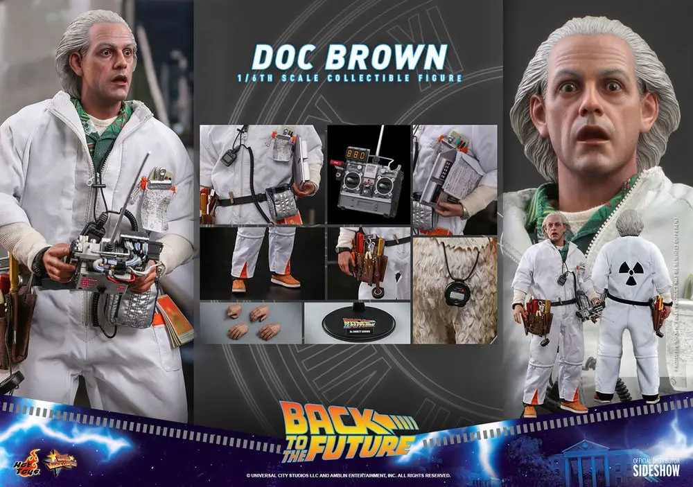 Back To The Future Movie Masterpiece Action Figure 1/6 Doc Brown 30 cm termékfotó