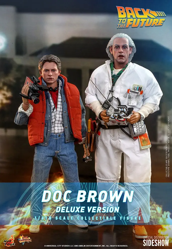 Back To The Future Movie Masterpiece Action Figure 1/6 Doc Brown (Deluxe Version) 30 cm termékfotó