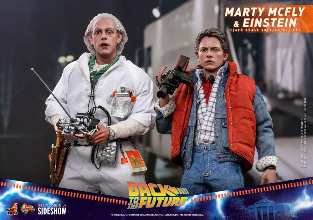 Back To The Future Movie Masterpiece Action Figures 1/6 Marty McFly &amp; Einstein Exclusive 28 cm product photo