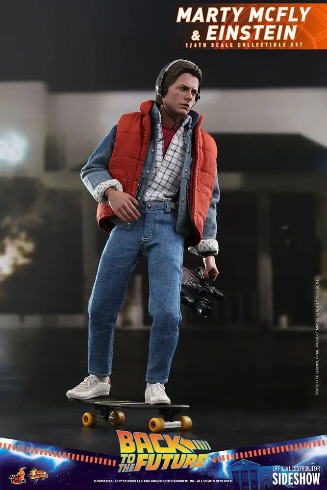 Back To The Future Movie Masterpiece Action Figures 1/6 Marty McFly &amp; Einstein Exclusive 28 cm product photo