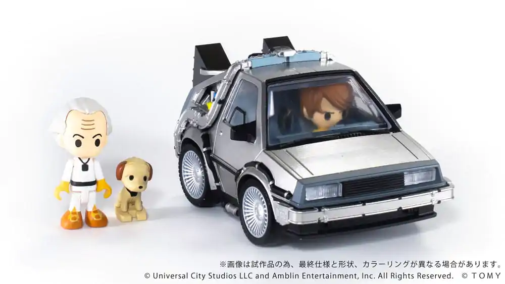Back to the Future Q-Village Vehicles with mini-figures Time Machine Deluxe Set 9 cm product photo