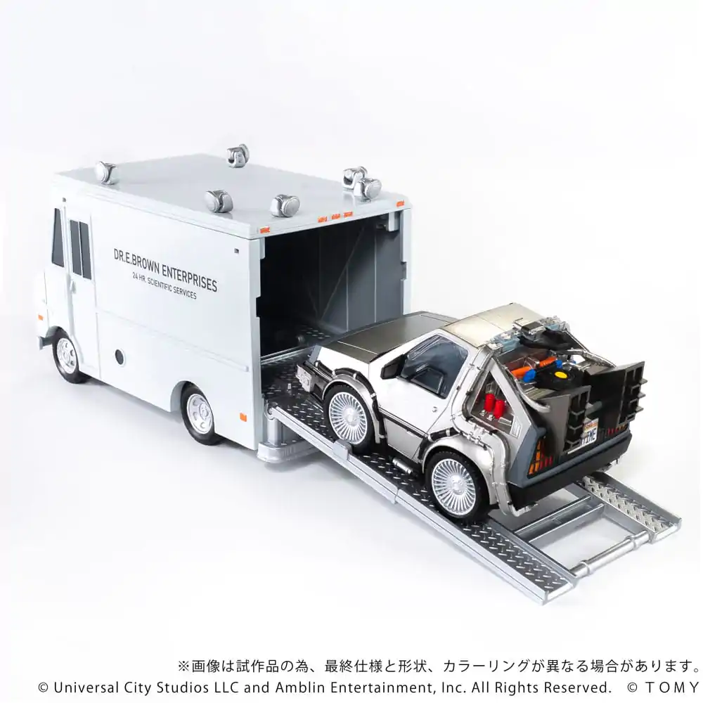 Back to the Future Q-Village Vehicles with mini-figures Time Machine Deluxe Set 9 cm product photo