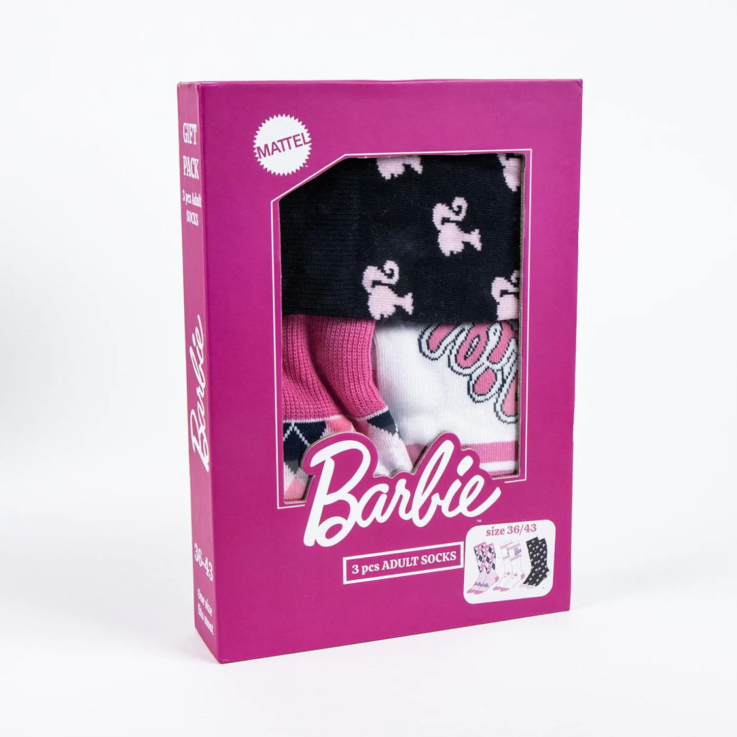 Barbie pack 3 adult socks product photo