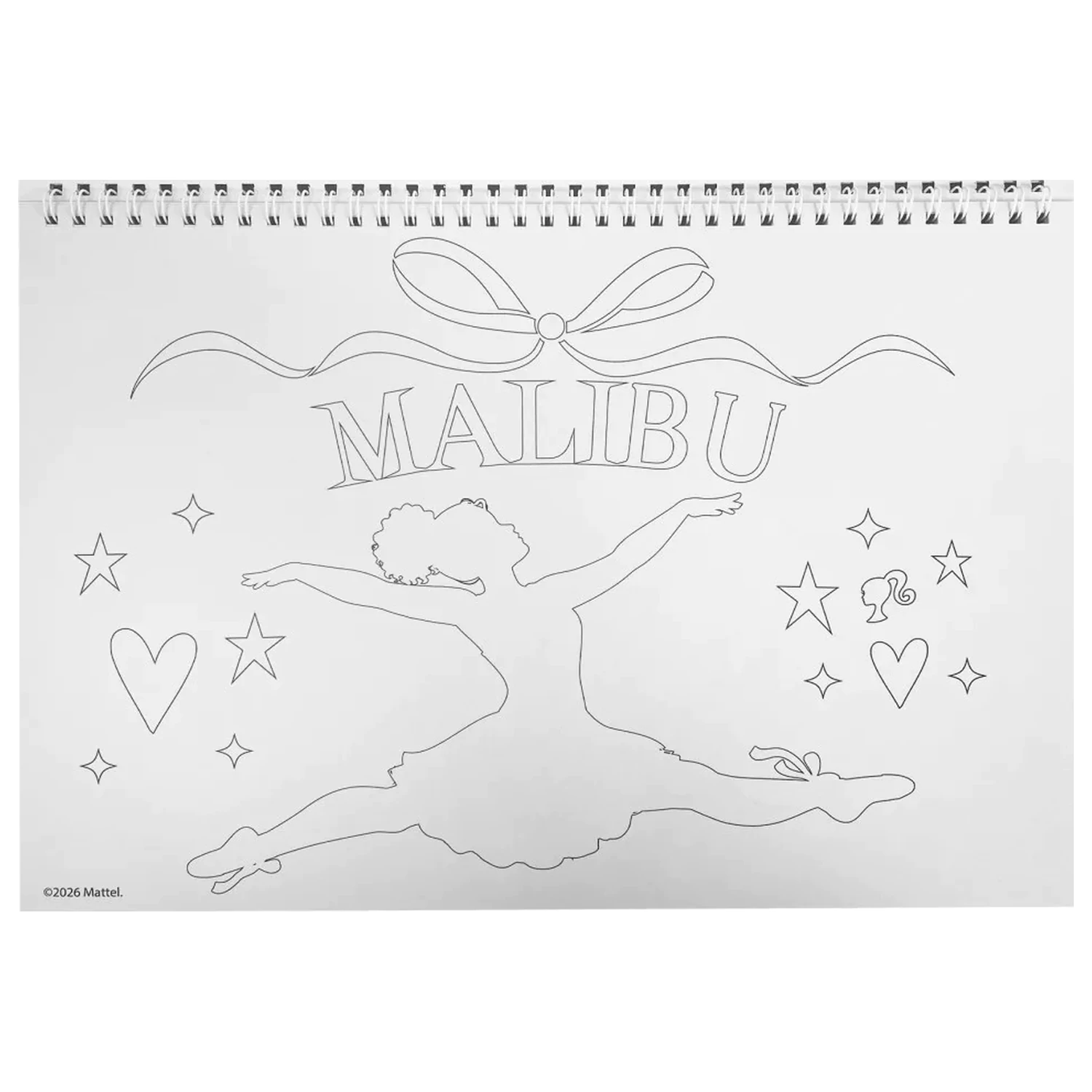 Barbie Ballerina A4 Spiral Sketchbook 40 Sheets with Stickers product photo