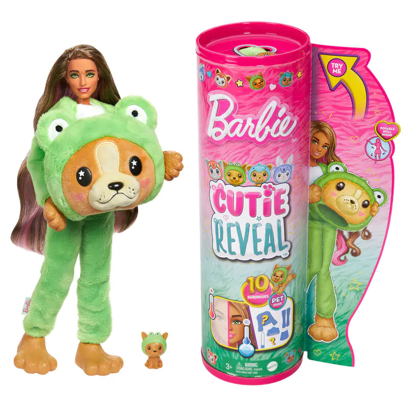 Barbie Chelsea Cutie Reveal Serie Costumes Dog Frog doll product photo