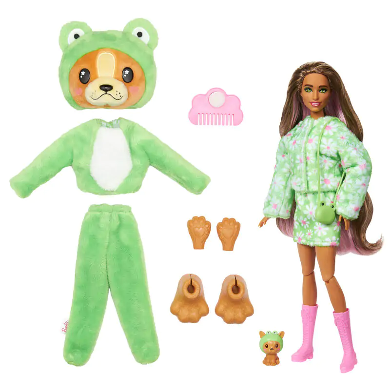 Barbie Chelsea Cutie Reveal Serie Costumes Dog Frog doll product photo