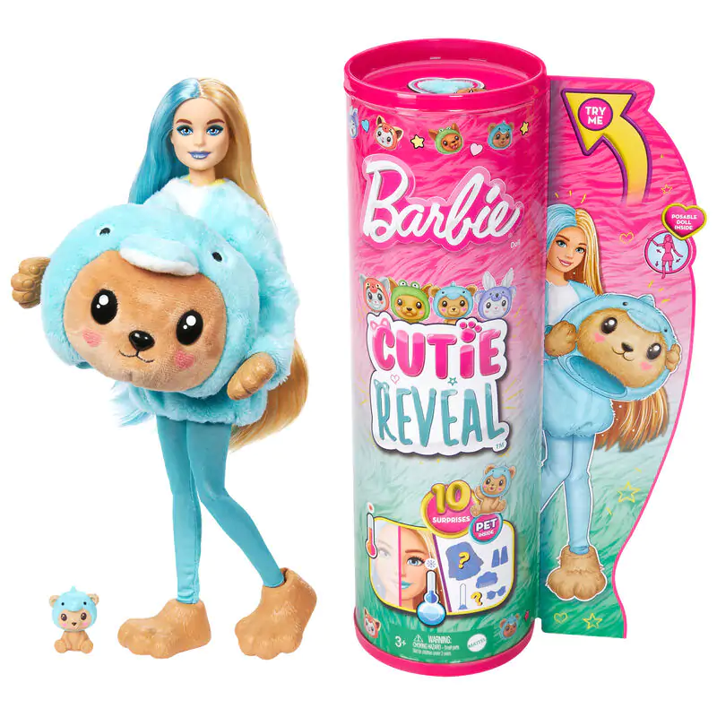 Barbie Chelsea Cutie Reveal Serie Costumes Dolphin Bear doll termékfotó