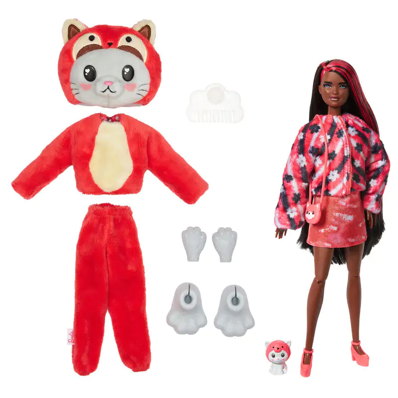 Barbie Chelsea Cutie Reveal Serie Costumes Red Panda Kitten doll product photo