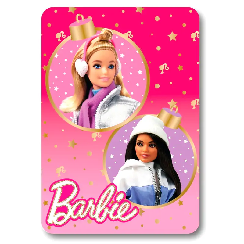 Barbie Christmas polar blanket product photo
