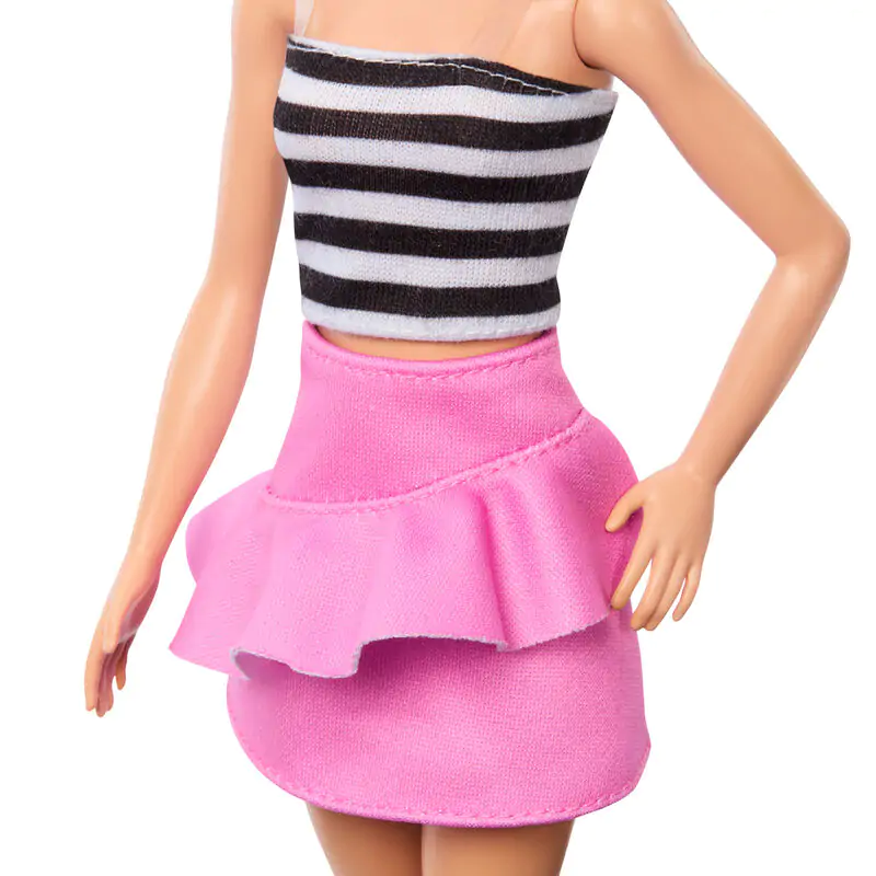 Barbie Fashionista Top Striped Pink Skirt doll termékfotó