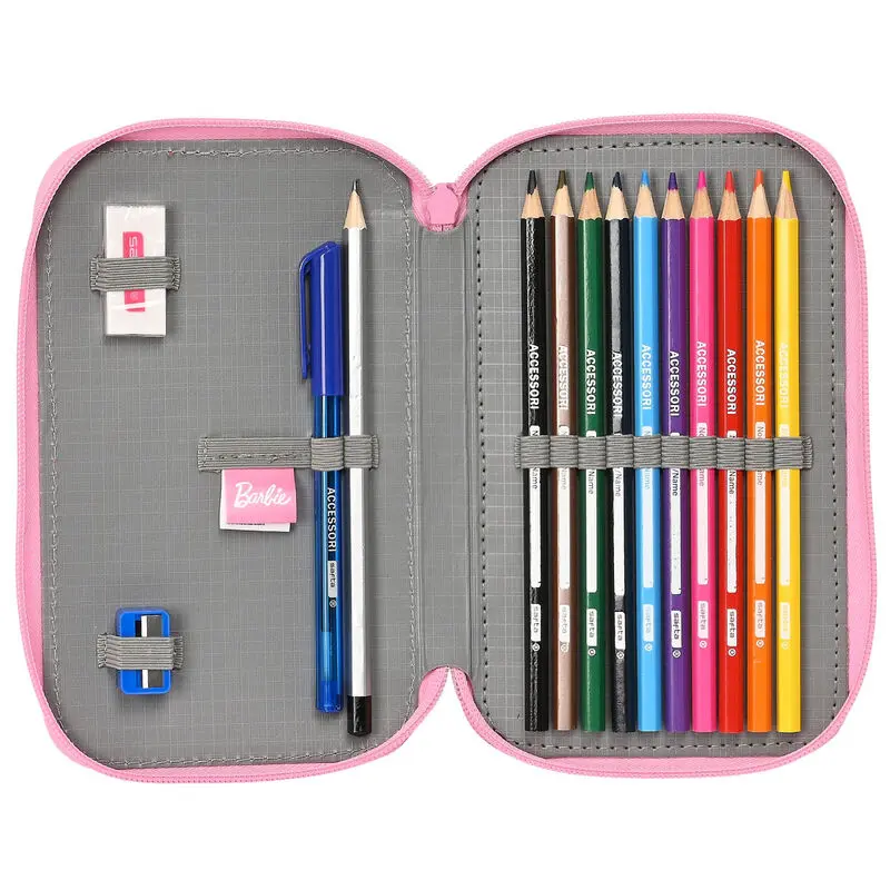Barbie Girl double pencil case 28pcs product photo