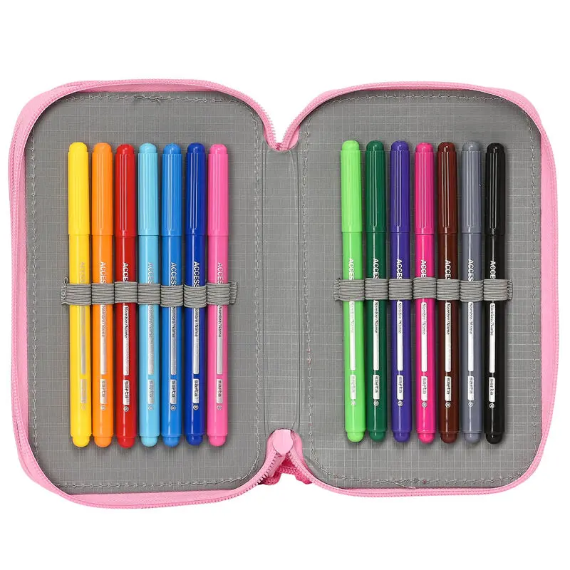 Barbie Girl double pencil case 28pcs product photo