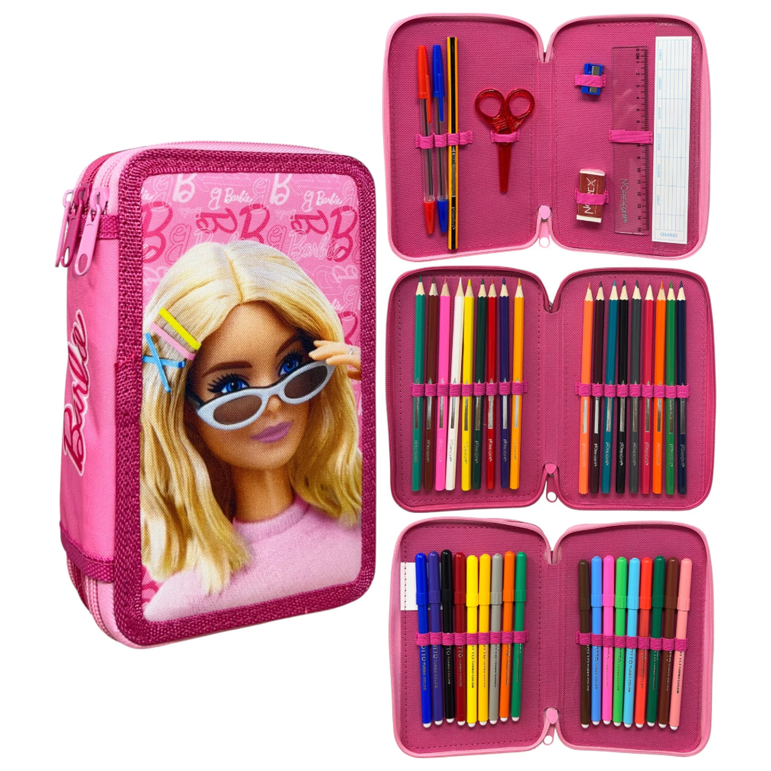 Barbie Glam Style Filled Triple Pencil Case product photo