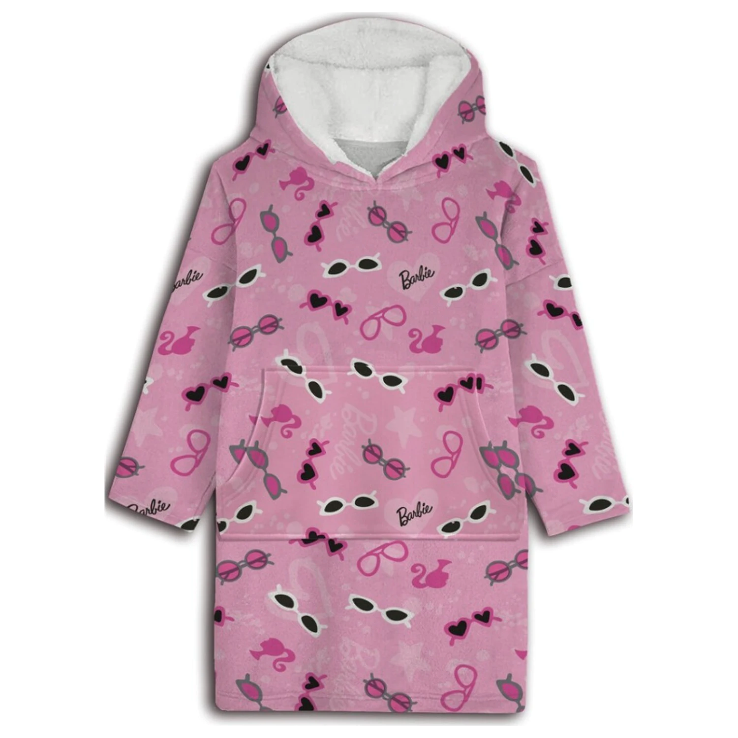 Barbie Glasses Adult Wearable Plush Fleece Blanket Poncho product photo