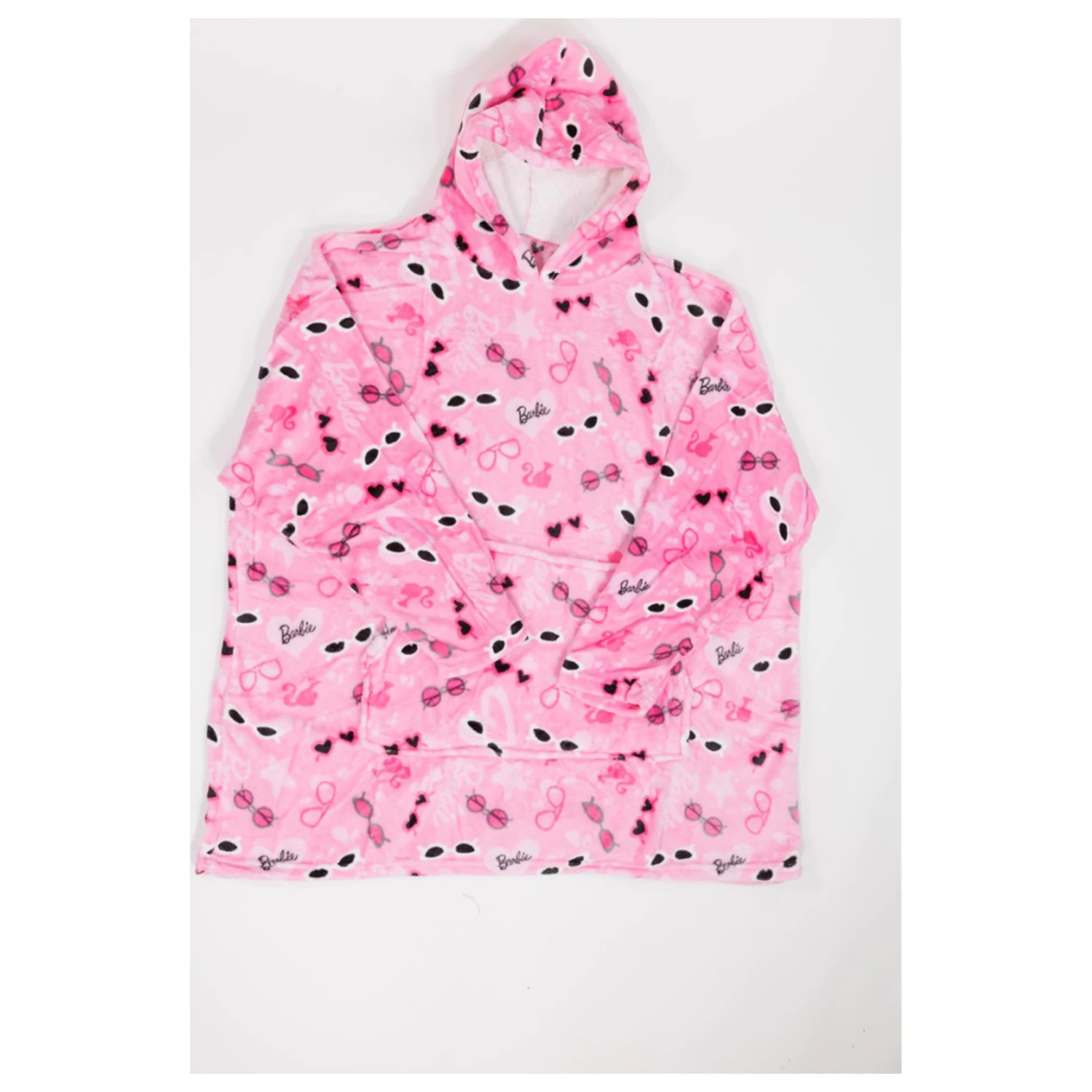 Barbie Glasses Adult Wearable Plush Fleece Blanket Poncho product photo