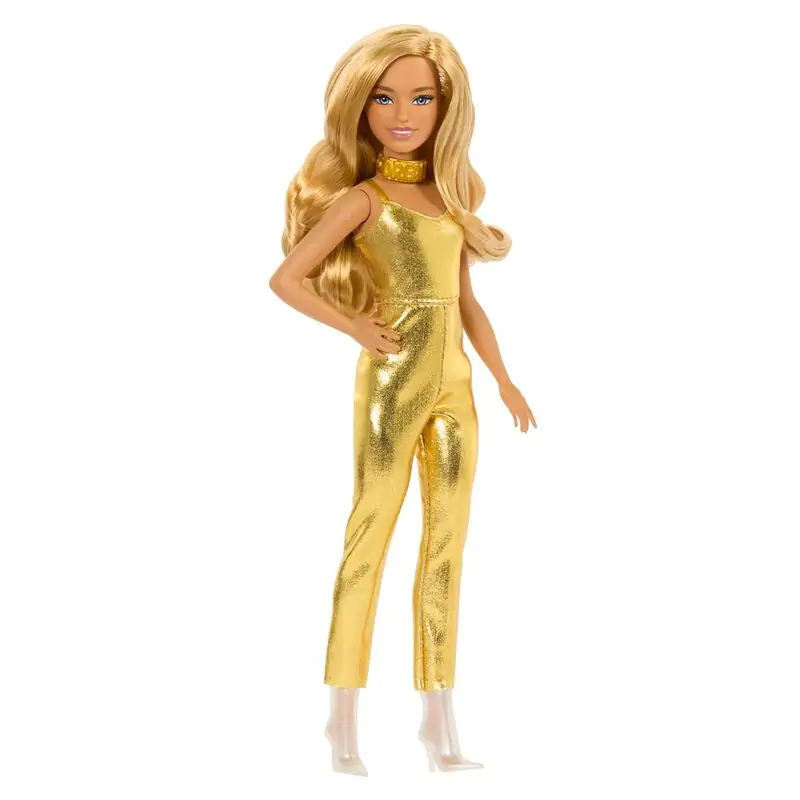Barbie golden jumpsuit doll product photo