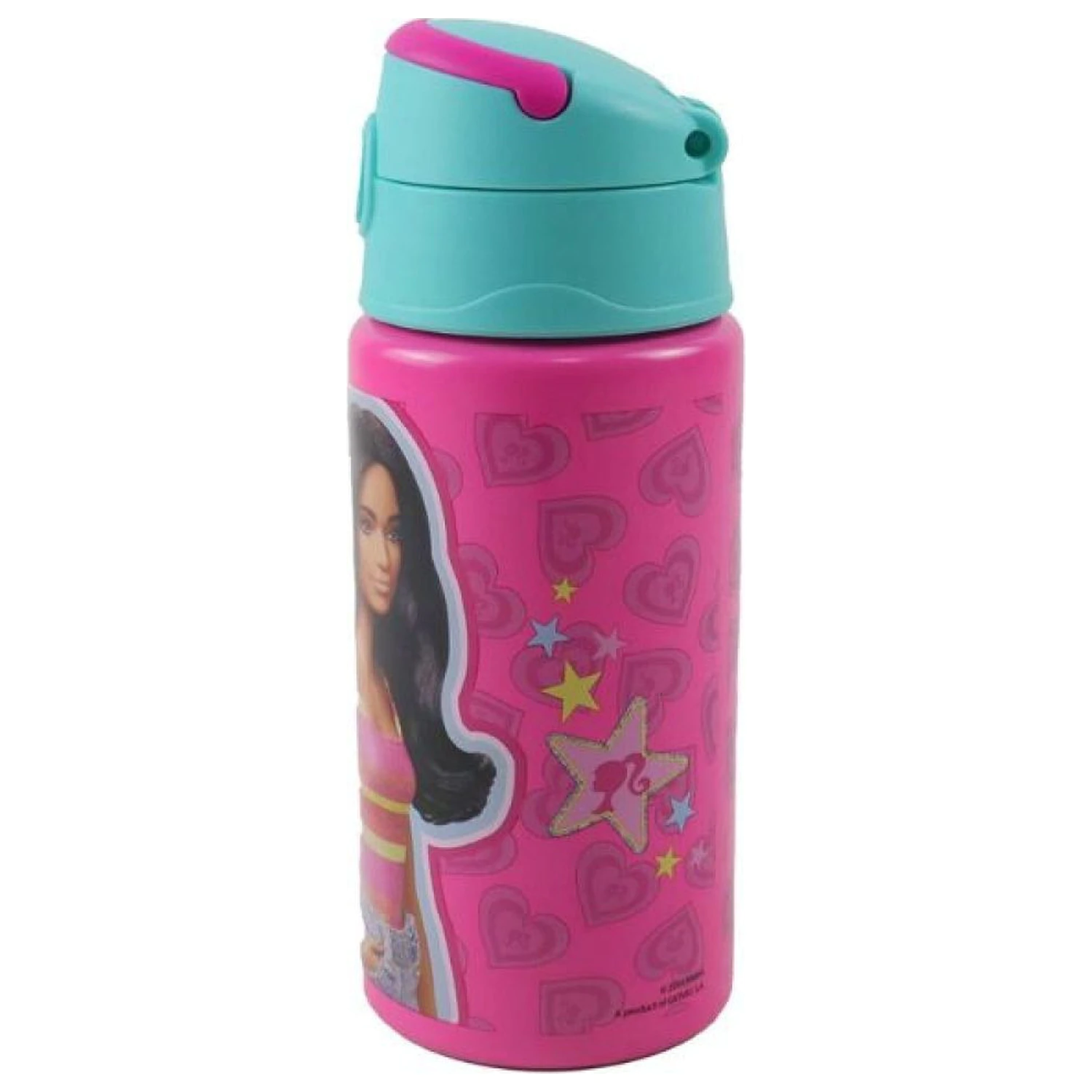 Barbie Love Aluminum Straw Water Bottle with Hook 500 ml product photo