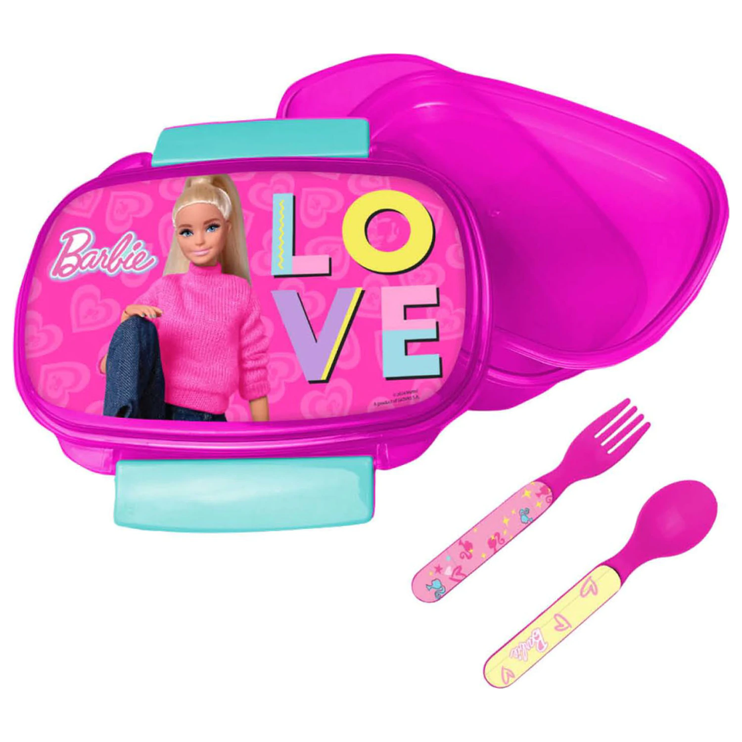 Barbie Love Sandwich Box + Cutlery Set product photo