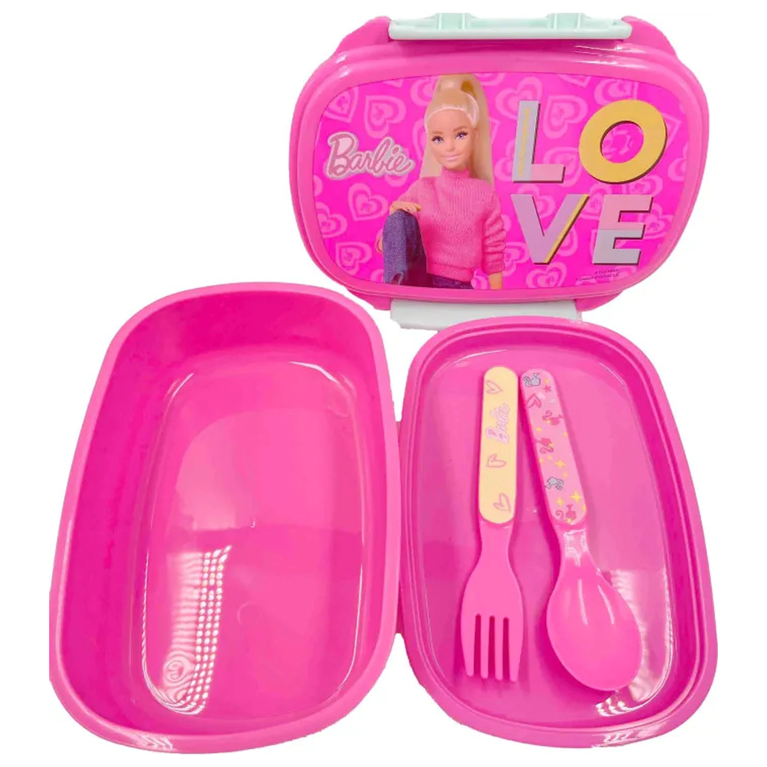 Barbie Love Sandwich Box + Cutlery Set product photo