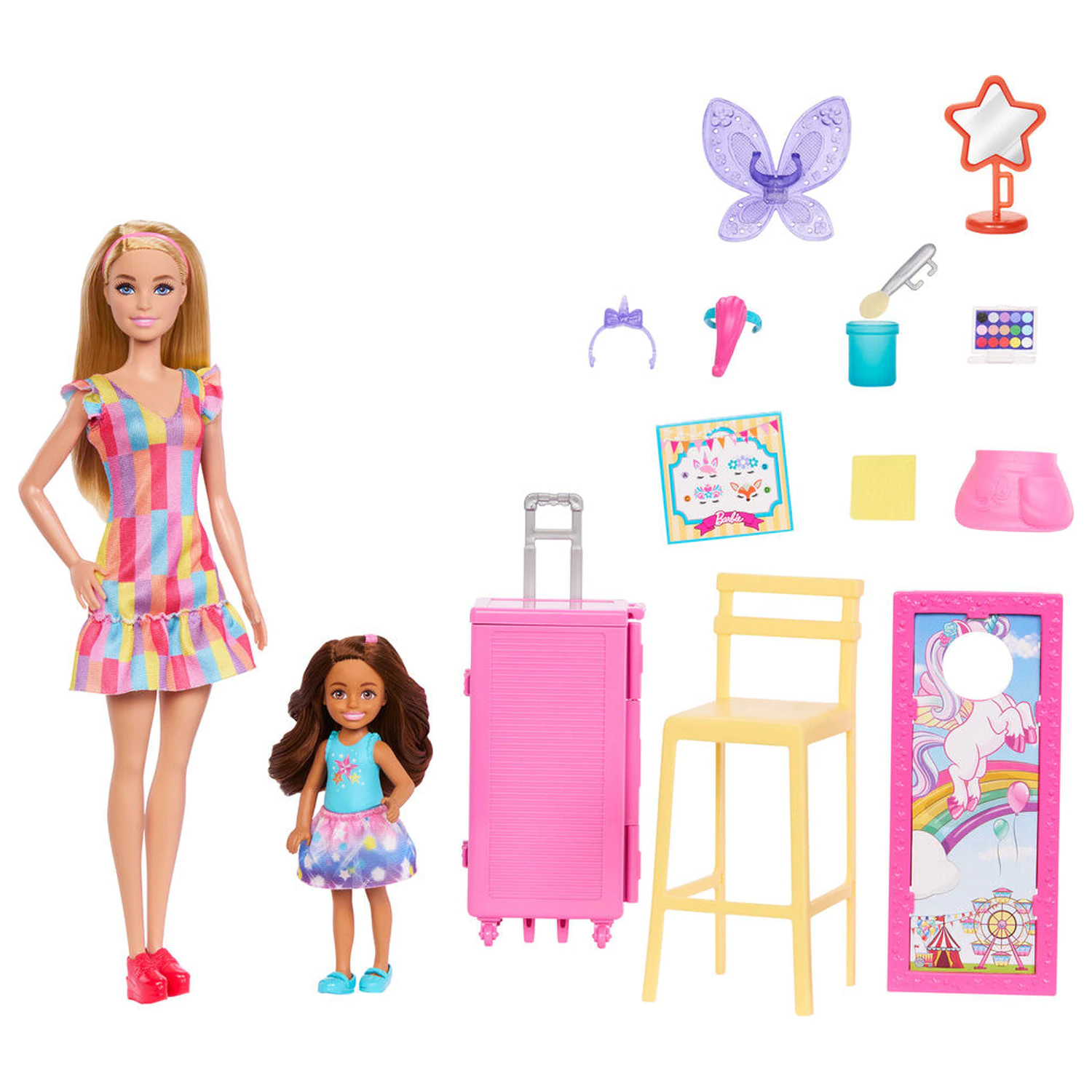 Barbie pack 2 dolls makeup station product photo