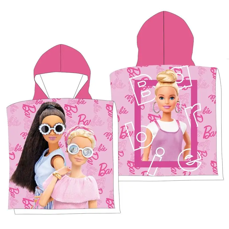 Barbie microfibre poncho beach towel product photo