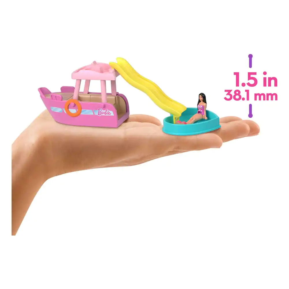 Barbie Mini BarbieLand Doll &amp; Dream Boat With Color-Change Pool 4 cm product photo