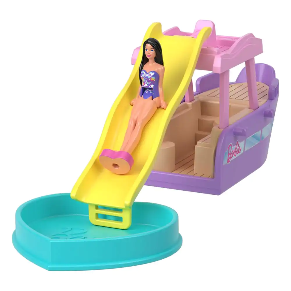 Barbie Mini BarbieLand Doll &amp; Dream Boat With Color-Change Pool 4 cm product photo