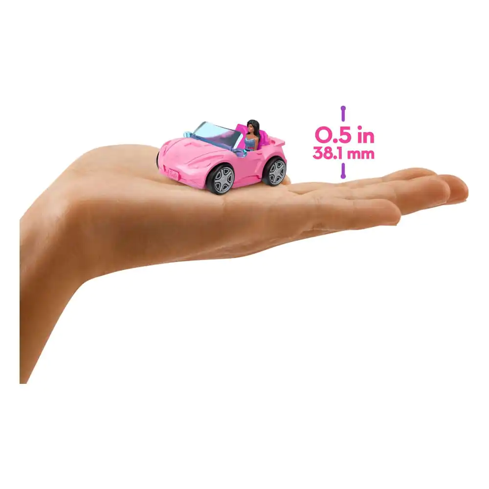 Barbie Mini BarbieLand Doll &amp; Convertible Car With Color-Change Pool 4 cm product photo