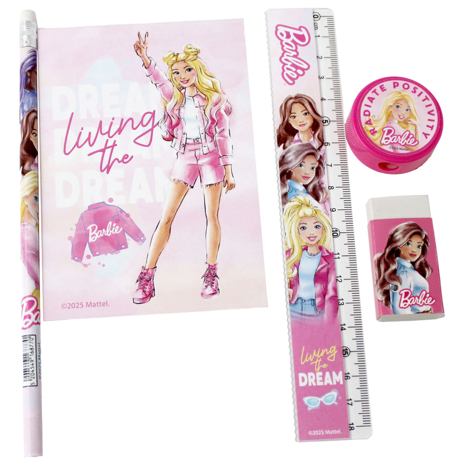 Barbie Paints Stationery Set 5 Pieces product photo
