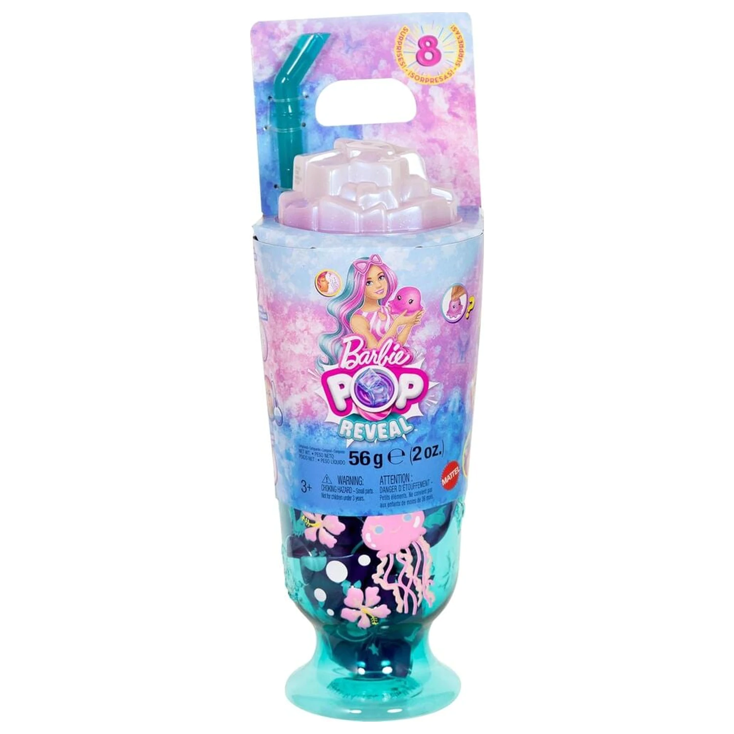 Barbie Pop Reveal Sea Breeze Blue Cup doll product photo