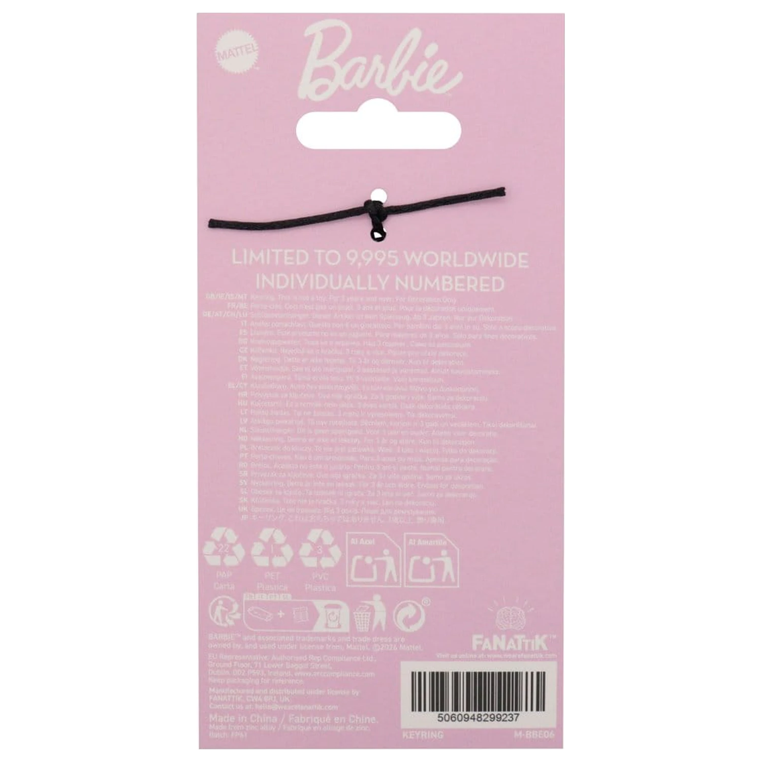 Barbie License Plate Keyring Limited Edition product photo