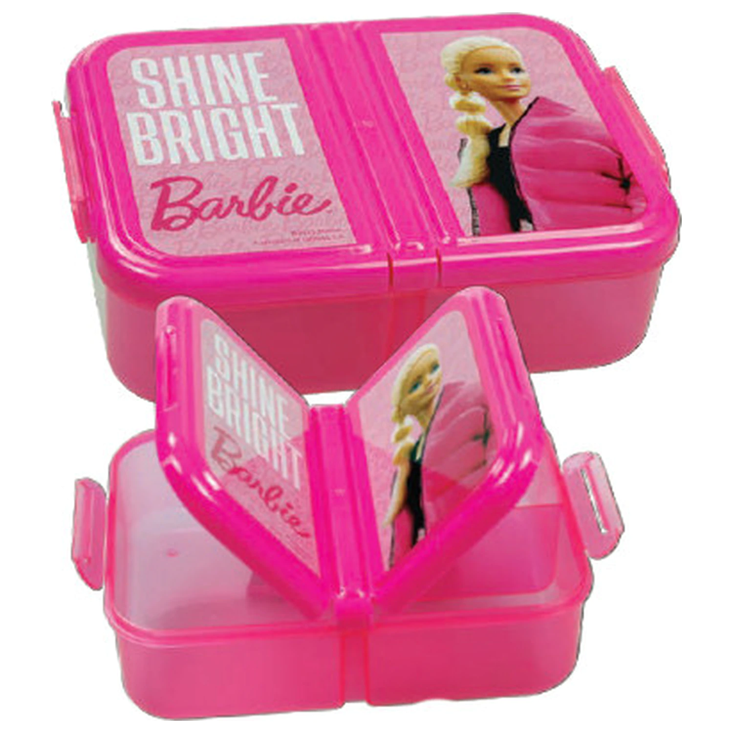 Barbie Shine Bright Multi-Compartment Lunch Box, Sandwich Box product photo