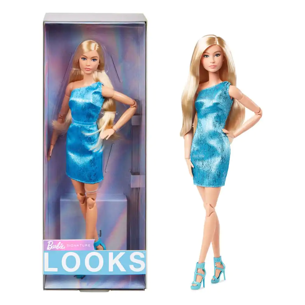 Barbie Signature Barbie Looks Doll Model #23 Blonde, Blue Dress product photo