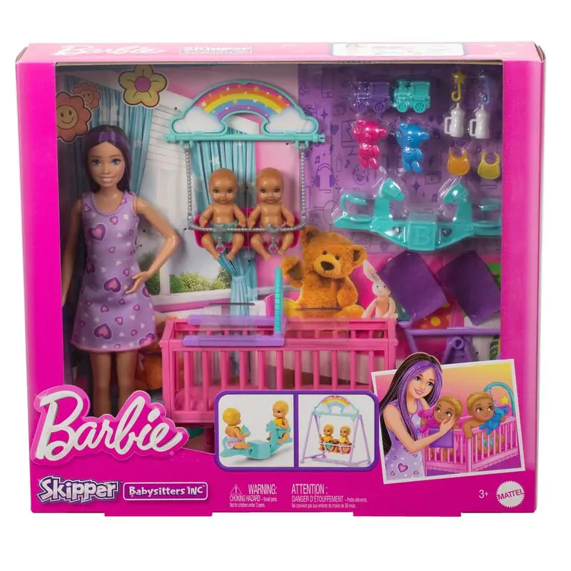 Barbie Skipper twin babysitter doll product photo