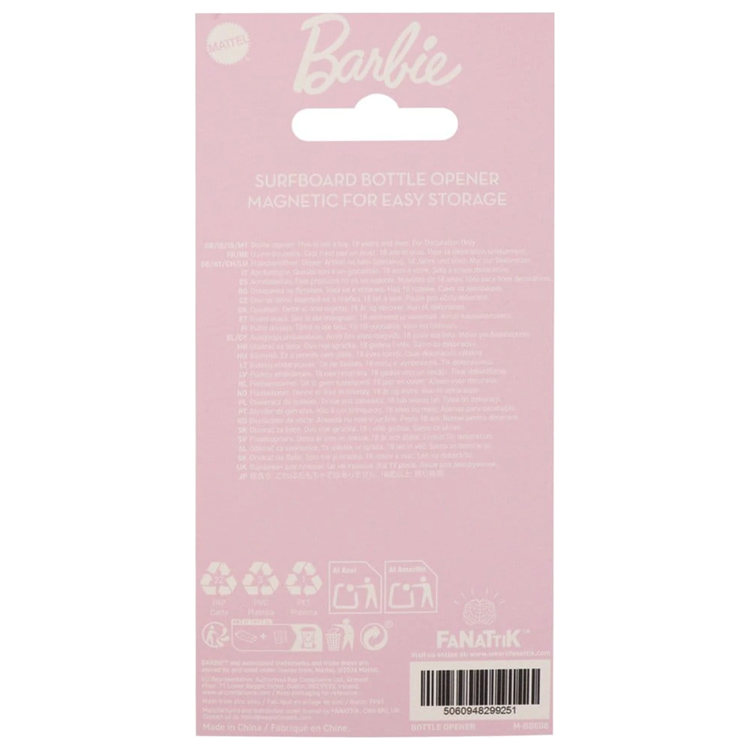 Barbie Bottle Opener Surfboard Magnetic product photo