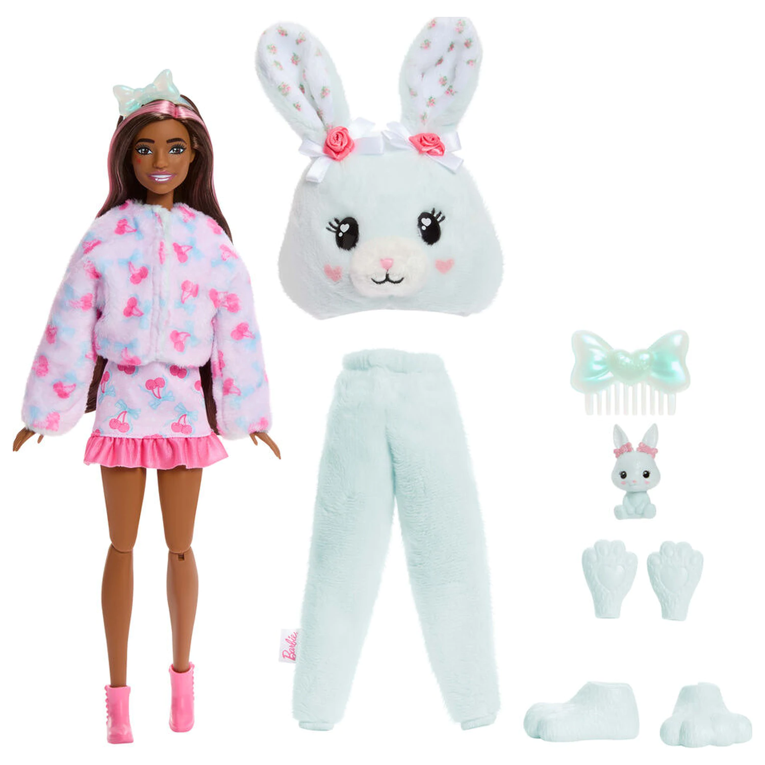 Barbie Sweet Ties Cutie Reveal Mint Bunny doll product photo