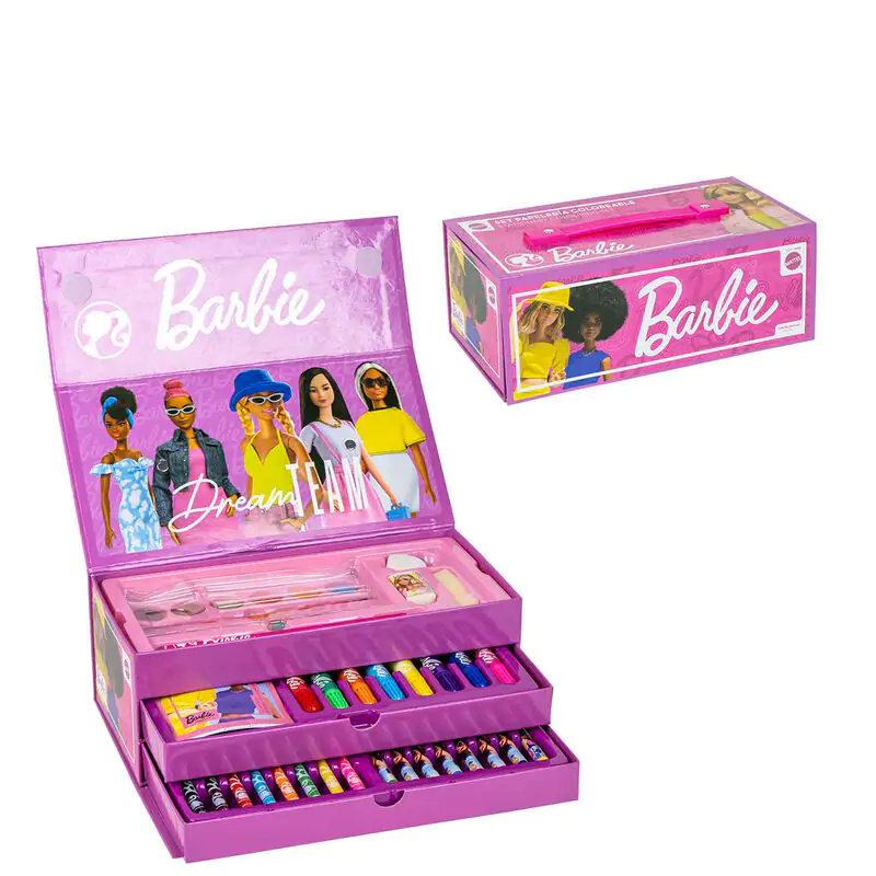 Barbie colouring stationery case product photo