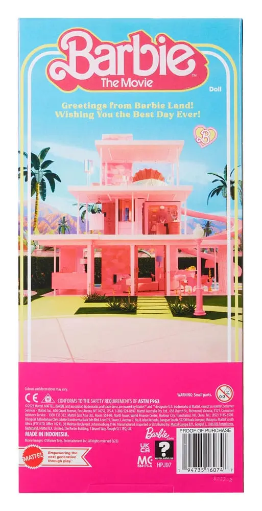 Barbie The Movie Doll Ken Wearing Pastel Striped Beach Matching Set product photo