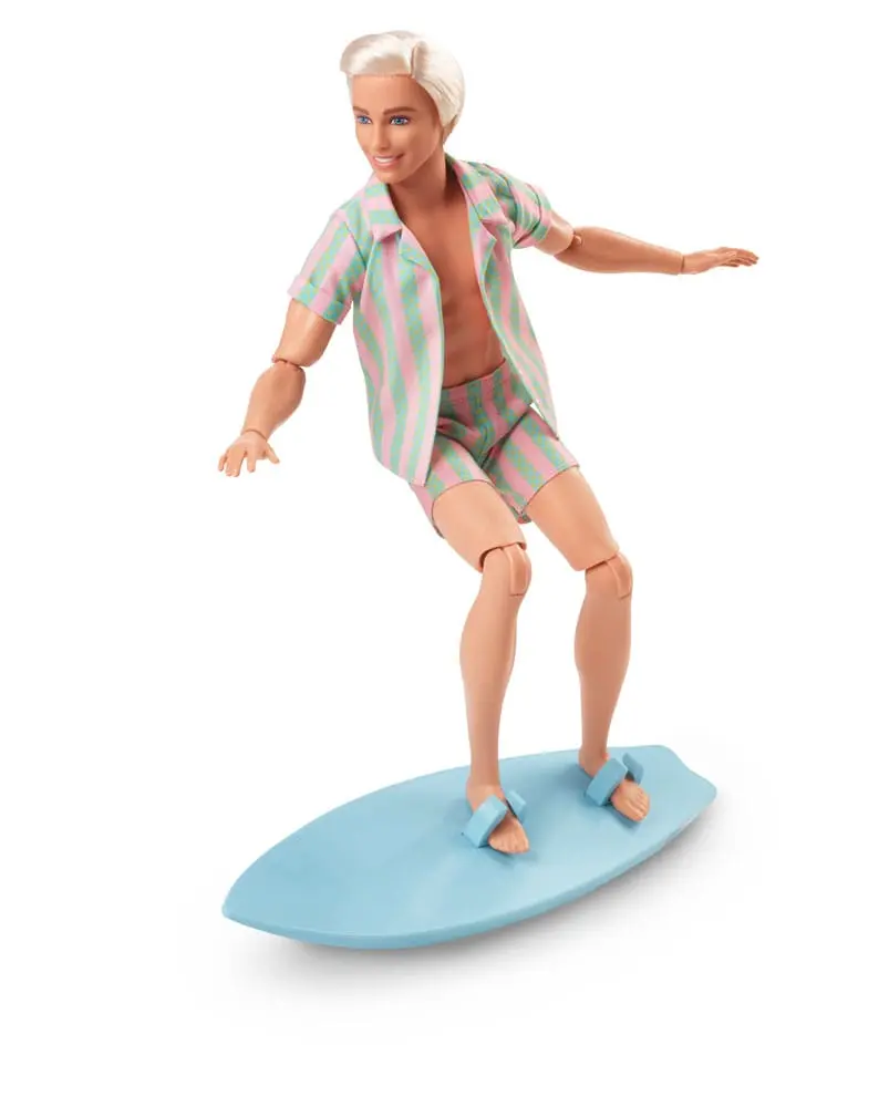 Barbie The Movie Doll Ken Wearing Pastel Striped Beach Matching Set product photo