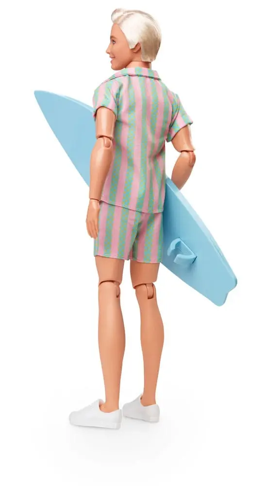 Barbie The Movie Doll Ken Wearing Pastel Striped Beach Matching Set product photo