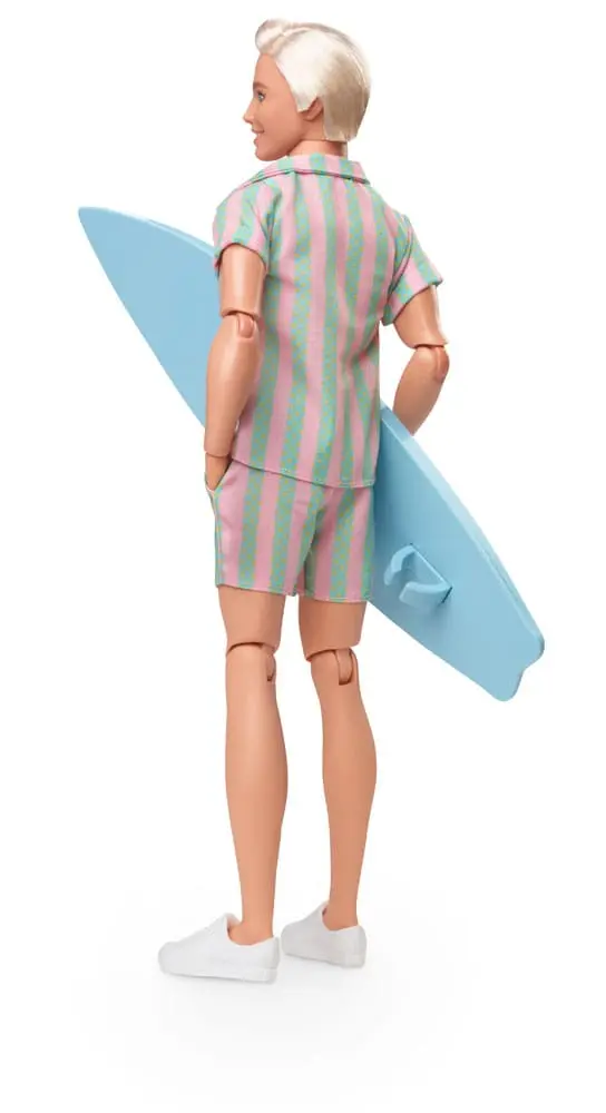 Barbie The Movie Doll Ken Wearing Pastel Striped Beach Matching Set product photo
