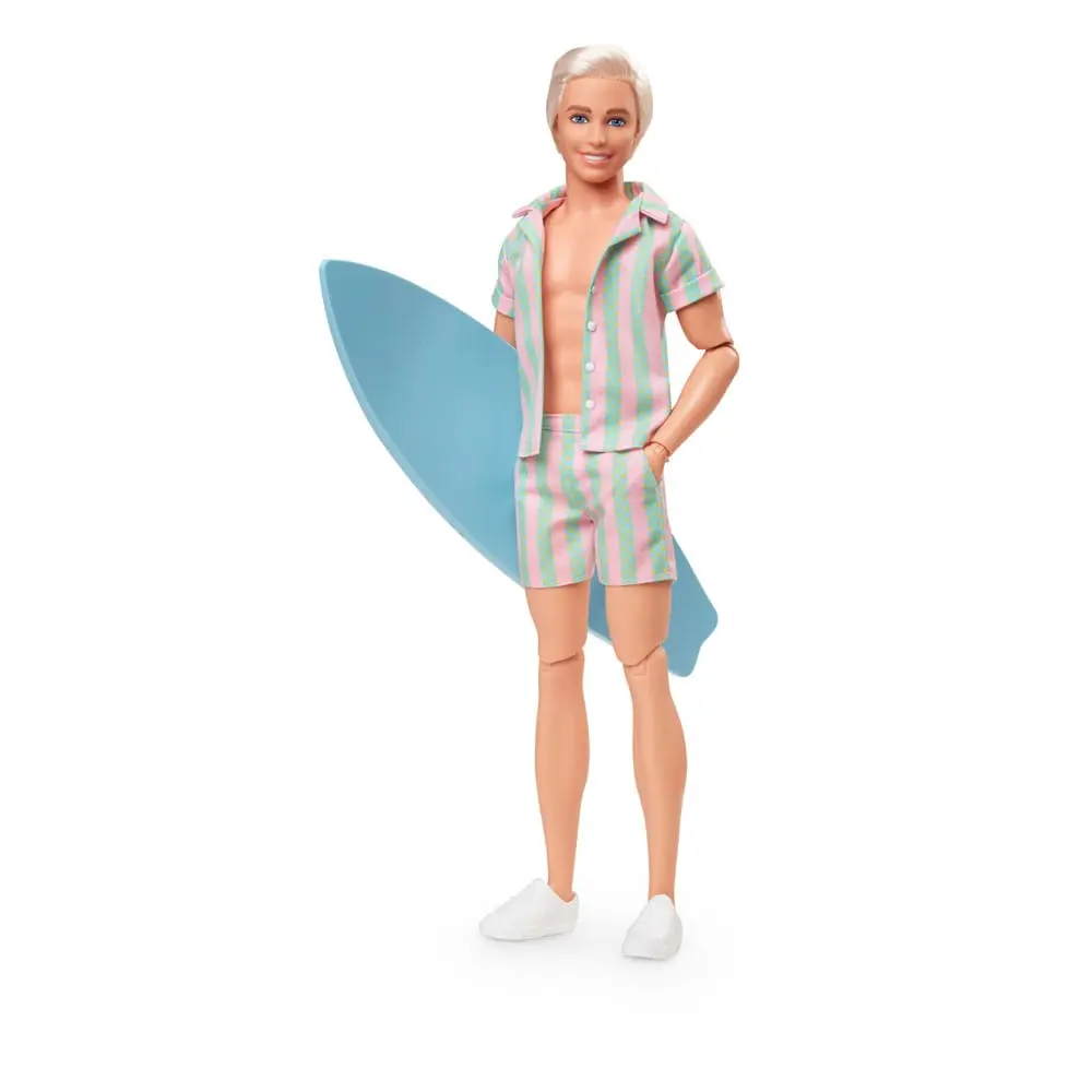 Barbie The Movie Doll Ken Wearing Pastel Striped Beach Matching Set product photo