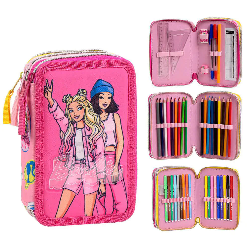 Barbie triple pencil case product photo