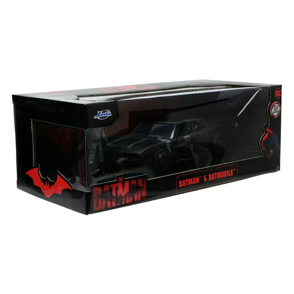 Batman 2022 Hollywood Rides Diecast Model 1/24 2022 Batmobile with Figure termékfotó