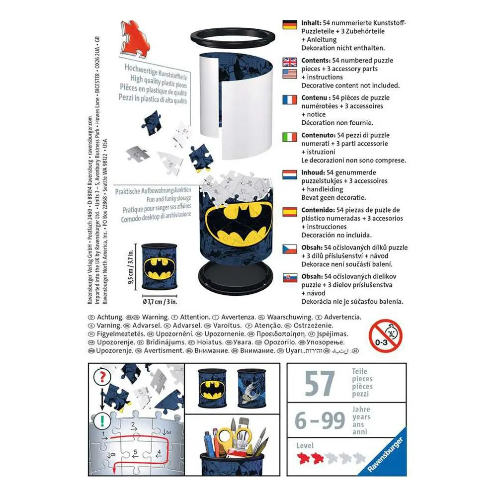 Batman 3D Puzzle Pencil Holder (54 pieces) product photo