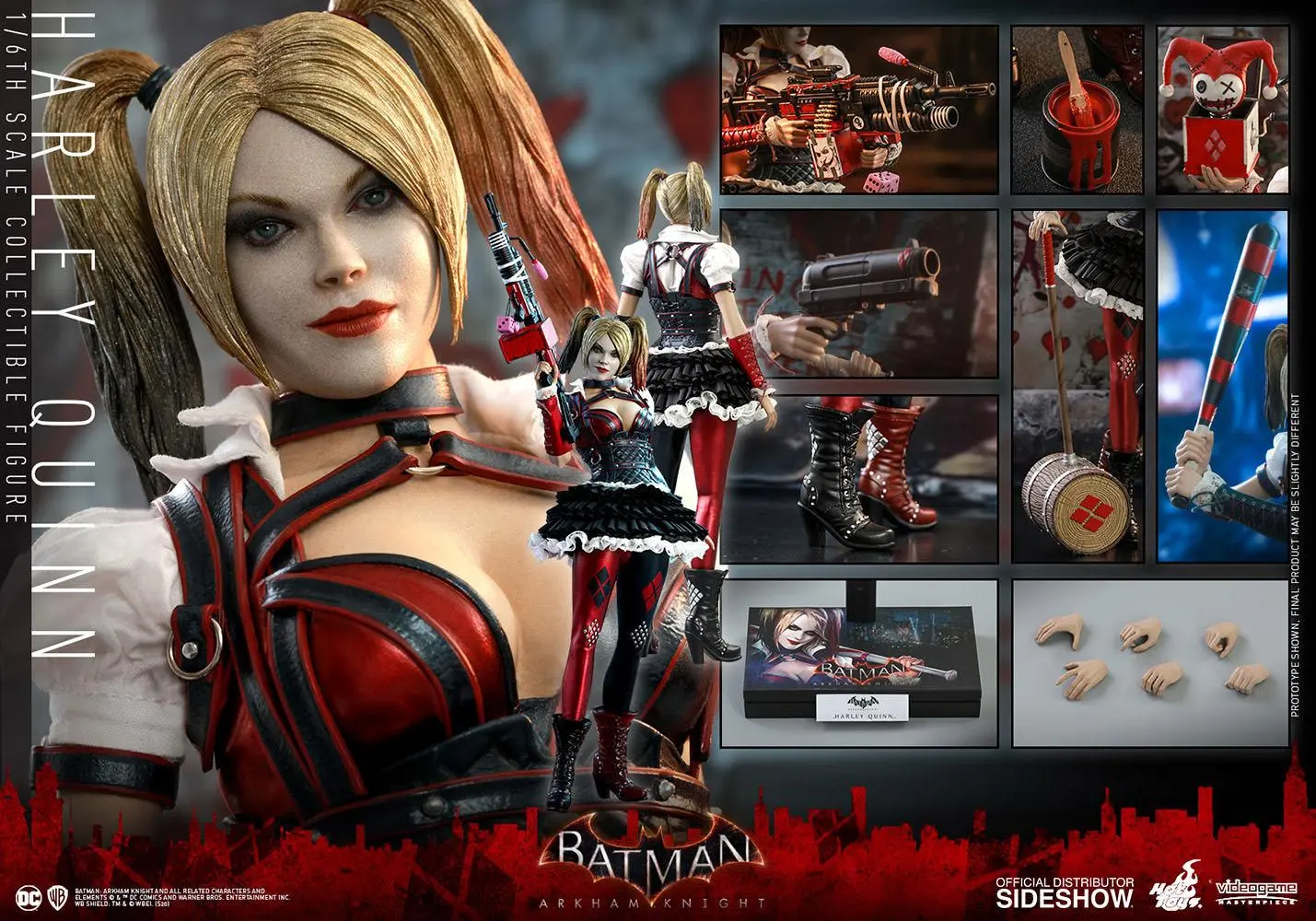 Batman Arkham Knight Videogame Masterpiece Action Figure 1/6 Harley Quinn 30 cm product photo