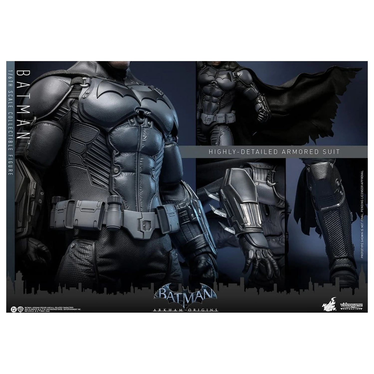 Batman Arkham Origins Videogame Masterpiece Action Figure 1/6 Batman 33 cm product photo