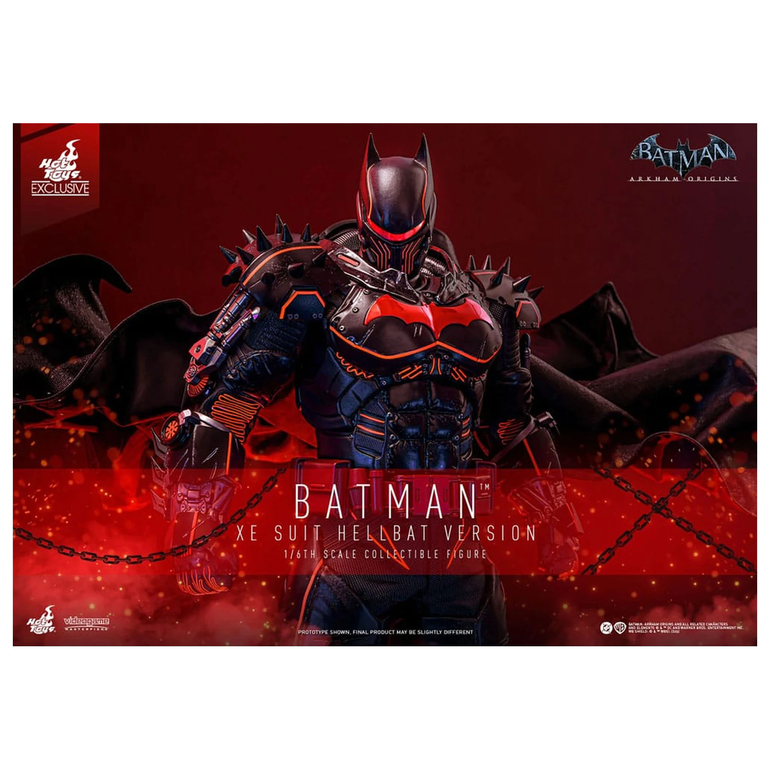 Batman Arkham Origins Videogame Masterpiece Action Figure 1/6 XE Suit Hellbat Version 33 cm product photo