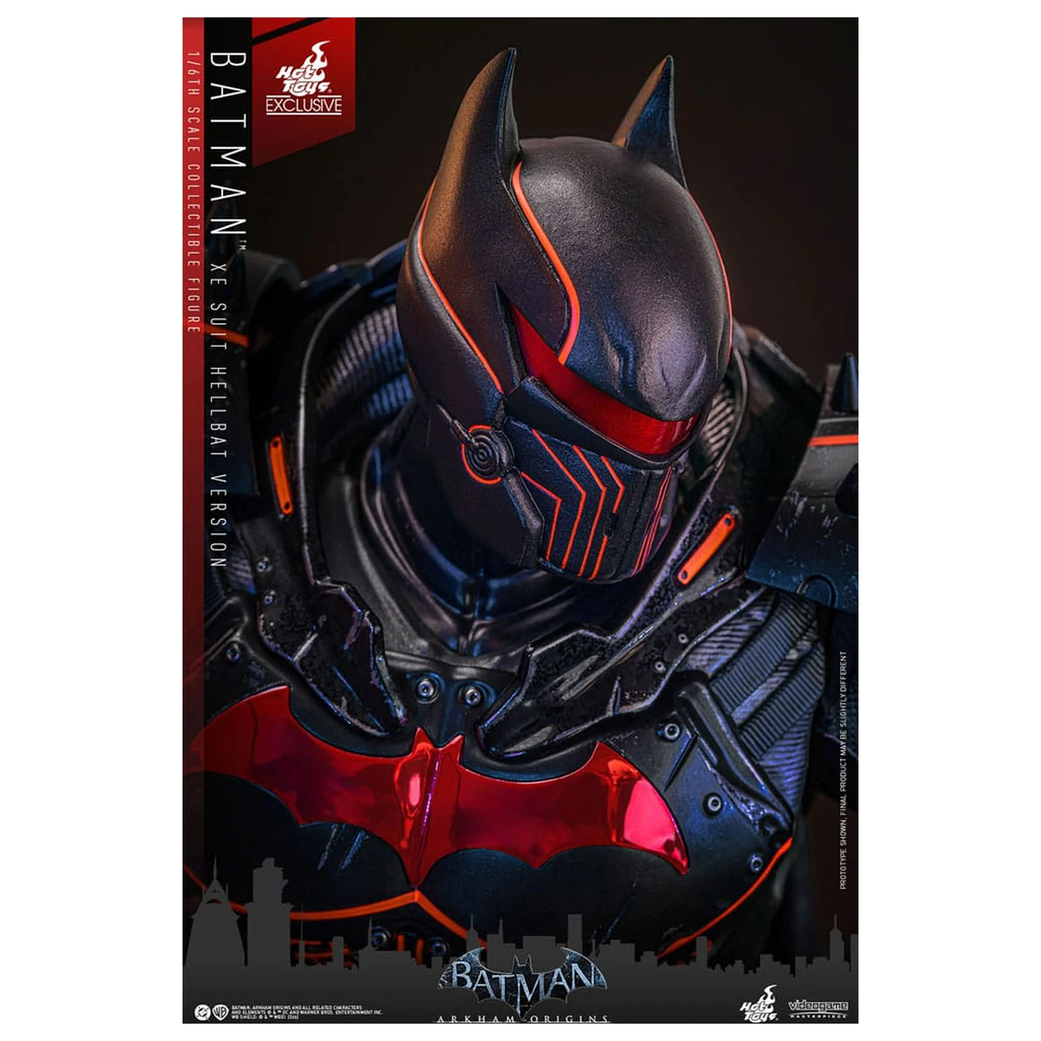 Batman Arkham Origins Videogame Masterpiece Action Figure 1/6 XE Suit Hellbat Version 33 cm product photo