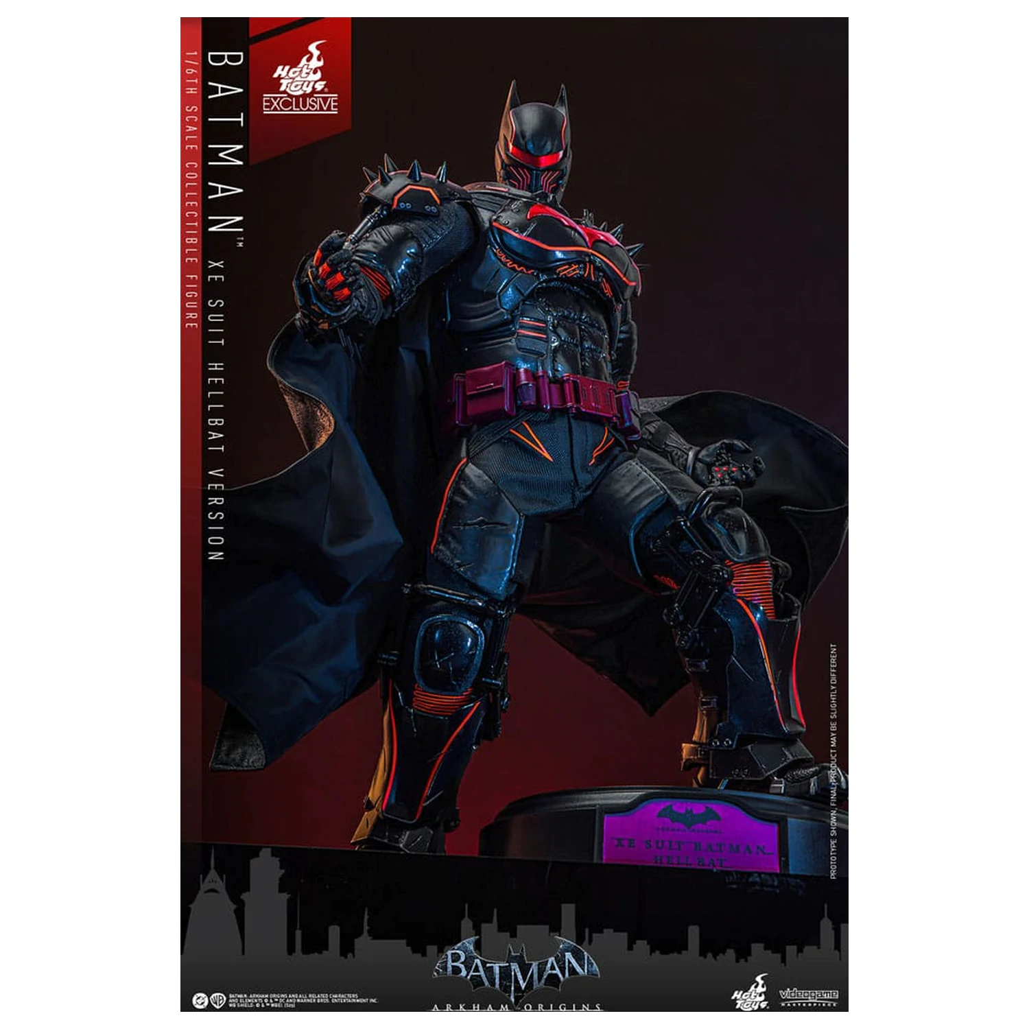 Batman Arkham Origins Videogame Masterpiece Action Figure 1/6 XE Suit Hellbat Version 33 cm product photo